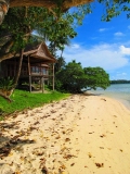 Sand beach in front of Large Deluxe Bungalow